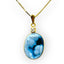 10K Gold & Diamond "Heaven’s Gift" Blue Agate Cameo Pendant