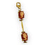 14K Gold Bar Link Conch Shell Cameo Bracelet