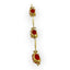 14K Gold Bar Link Conch Shell Cameo Bracelet