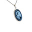 Diamond Accent Silver "Aries Zodiac" Blue Agate Cameo Pendant