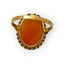 14K Gold Conch Shell Cameo Victorian Ring Made in Italy