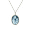 Silver Blue Agate "Mother Holding Child" Cameo