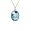 Sterling Silver "Lovers Embrace" Blue Agate Cameo Pendant