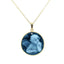 14K Gold "Angel-Cherub" Blue Agate Cameo Pendant With Diamond