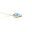 14K Gold "Bride & Groom" Blue Agate Cameo Heart Pendant