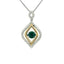 'Rocking Emerald' And White Sapphire Pendant Necklace