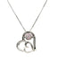 'Rocking Pink Sapphire' and White Sapphire Double-Heart Pendant