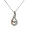 10K Gold 'Rocking Stone' Diamond Teardrop Necklace