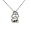 'Rocking Diamond' Double Heart "MOM" Necklace