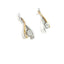 Diamond Earrings in 10K Gold And Silver