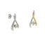 Diamond Earrings in 10K Gold And Silver