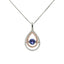 10K Yellow Gold Accent Necklace With Rocking Tanzanite And 60 White Topaz Stones In Sterling Silver