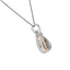 Rocking Stone Collection-10K Yellow Gold And Silver Pear Shape Necklace With 1/15 TDW Diamond