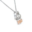 'Rocking Diamond' Double Heart "MOM" Necklace