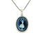 925 Sterling Silver "Ballerina" Blue Agate Cameo Pendant