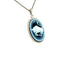 Diamond Accent Sterling Silver "Taurus Zodiac" Blue Agate Cameo Pendant