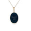 10K Gold & Diamond Accent "Heaven’s Gift" Blue Agate Cameo Pendant