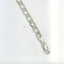 Double Figaro Link Ladies Sterling Silver Bracelet 7"