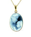 14K Yellow Gold "Heaven’s Gift" Blue Agate Cameo Pendant